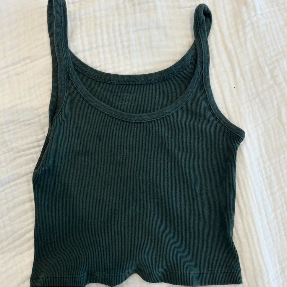 Dark green Brandy Melville ribbed tank